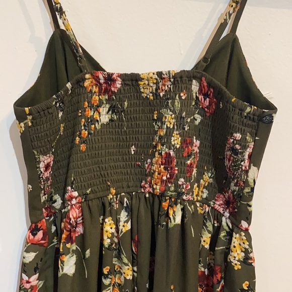 Green floral summer dress - Picture 4 of 4